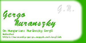 gergo muranszky business card
